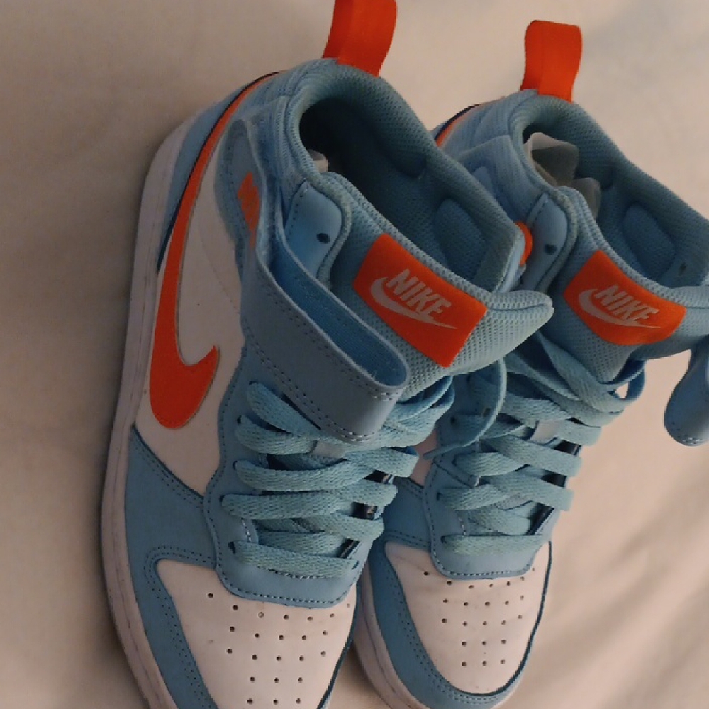 Nike Sky Blue and Orange High-Tops
